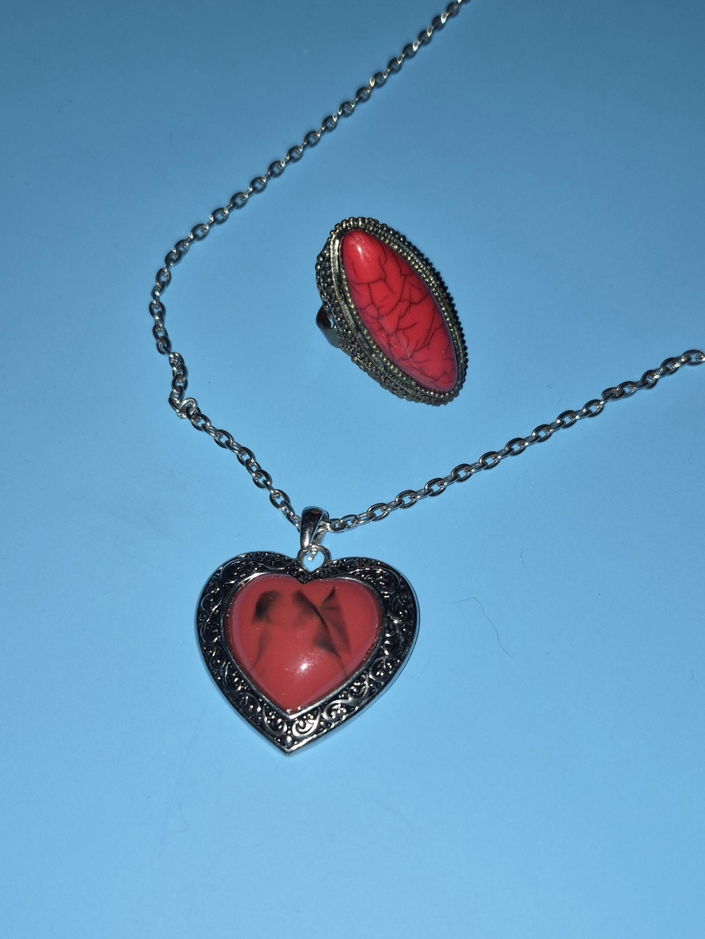 Heart Ring And Pendant Set - Picture 1 of 9